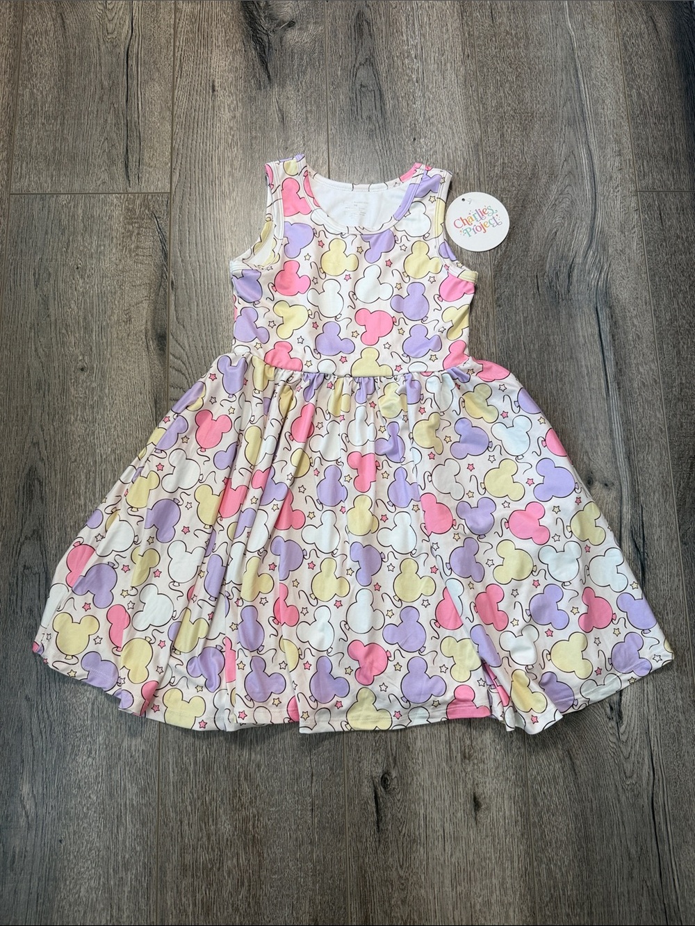 The Children's Place Pastel Heart Print Twirl Dress - Pink, Yellow, Lavender